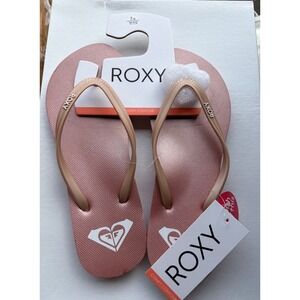 Roxy Womens Azul Flip Flop Sandals Rose Gold Metallic Pink Size 7